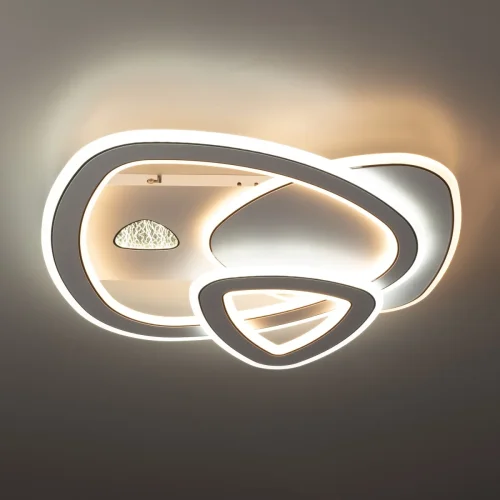 Люстра потолочная LED с пультом Costa CL741012 Citilux белая на 1 лампа, основание белое в стиле хай-тек современный с пультом фото 6