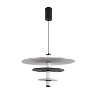 Светильник подвесной LED Felta 8295/11AL Lumion серый на 1 лампу, основание чёрное в стиле современный 