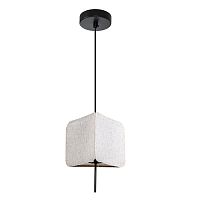 Светильник подвесной Trixie A7084SP-1BK Arte Lamp белый на 1 лампу, основание чёрное в стиле современный 