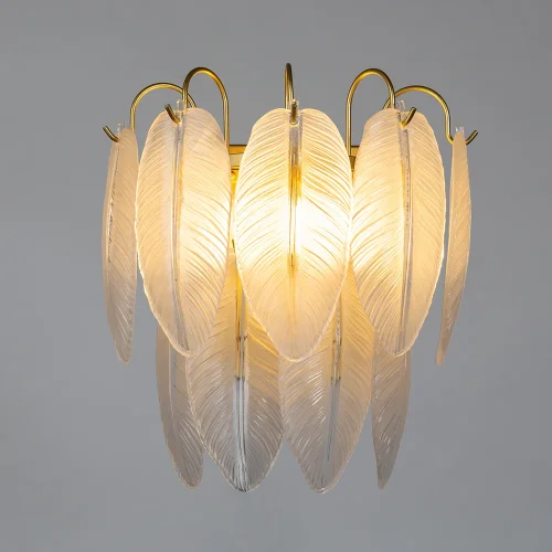 Бра Evie A4052AP-2SG Arte Lamp прозрачный белый на 2 лампы, основание золотое матовое золото в стиле классический арт-деко  фото 2