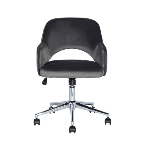 Кресло офисное Кларк, велюр, серый УТ000005058 Stool Group, серый/велюр, ножки/металл/хром, размеры - ****540*590 фото 2