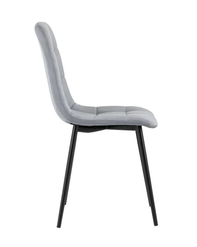 Стул Oliver велюр серый УТ000025386 Stool Group, серый/велюр, ножки/металл/чёрный, размеры - ****450*530 фото 3