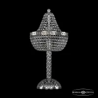 Настольная лампа 19051L4/H/25IV Ni Bohemia Ivele Crystal прозрачная 3 лампы, основание никель металл в стиле классический sp