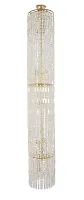 Люстра хрустальная каскадная столб Belluno E 1.9.35.200 G Dio D'Arte без плафона на 20 ламп, основание золотое в стиле классический 