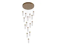Светильник подвесной LED Астен 08511-15A,36 Kink Light прозрачный на 15 ламп, основание латунь в стиле современный 