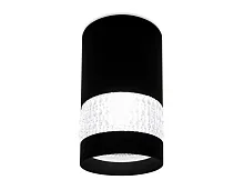 Светильник накладной TN374 Ambrella light чёрный 1 лампа, основание чёрное в стиле хай-тек современный круглый