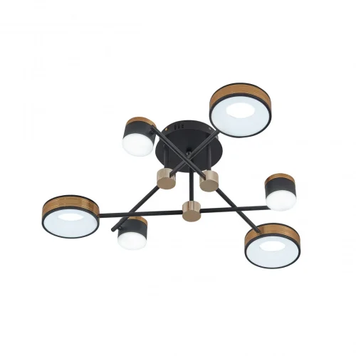 Люстра потолочная LED Ferrara-71040 271040/6 BK/GD Arte Milano белая на 1 лампу, основание чёрное в стиле современный хай-тек фото 14
