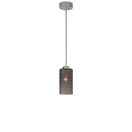 Светильник подвесной L 10000/1 Reccagni Angelo серый чёрный 1 лампа, основание никель в стиле классический современный выдувное