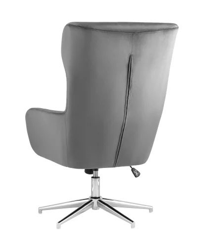 Кресло Артис регулируемое, серый УТ000034975 Stool Group, серый/велюр, ножки/металл/серебристый, размеры - ****655*680мм фото 6