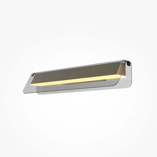 Бра LED Flat MOD296WL-L10BS3K Maytoni серый на 1 лампу, основание чёрное в стиле современный хай-тек фото 3
