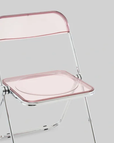 Стул Fold Pink, складной розовый УТ000040856 Stool Group, розовый/пластик, ножки/металл/хром, размеры - *790**** фото 7