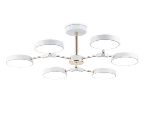 Люстра потолочная LED FL516333 Ambrella light белая на 1 лампу, основание белое в стиле хай-тек 