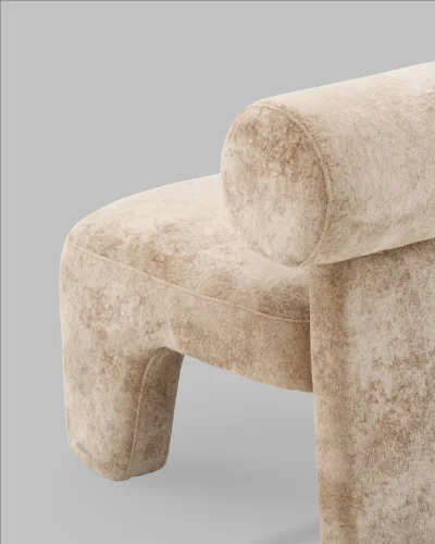 Кресло лаунж Voma, мокка УТ000041679 Stool Group, мокка/велюр, ножки/ткань/бежевый, размеры - *****мм фото 7