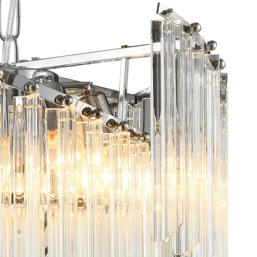 Люстра подвесная MAJESTIC 81433/8C CHROME Natali Kovaltseva прозрачная на 8 ламп, основание хром в стиле современный фото 2