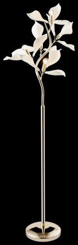 Торшер Miranda WE123.05.305 Wertmark ветви белый 5 ламп, основание золотое в стиле флористика современный
