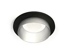 Светильник точечный Techno spot XC6513023 Ambrella light серебряный 1 лампа, основание чёрное в стиле хай-тек современный круглый