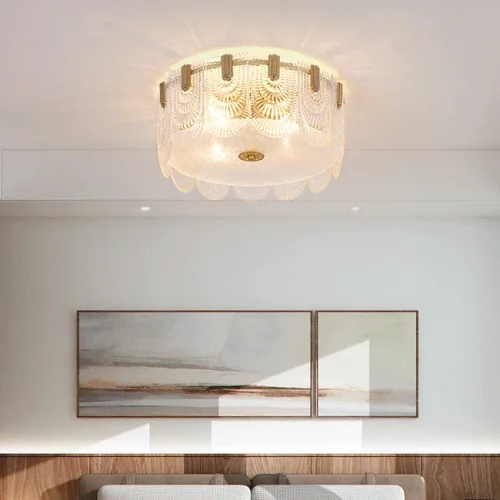 Люстра потолочная LAURENCE CH D45 207825-23 ImperiumLoft прозрачная на 4 лампы, основание латунь в стиле современный фото 11