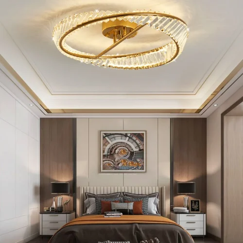 Люстра потолочная BERTOLDA CH D50 223695-23 ImperiumLoft прозрачная на 1 лампу, основание латунь в стиле современный фото 9