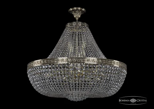 Люстра потолочная хрустальная 19281/H1/80IV GB Bohemia Ivele Crystal прозрачная на 22 лампы, основание золотое в стиле классический sp
