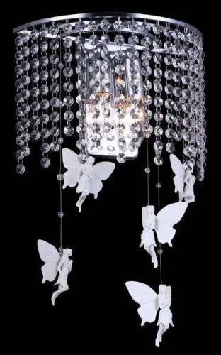 Бра Хрустальный  Fairies 1165-2W Favourite прозрачный на 2 лампы, основание хром в стиле современный 