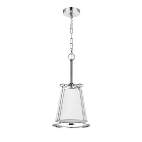 Светильник подвесной Linda VL4243P01 Vele Luce белый на 1 лампу, основание хром в стиле классический фото 2