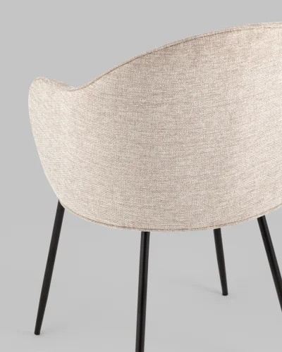 Стул обеденный Echo, бежевый УТ000038598 Stool Group, бежевый/шенилл, ножки/металл/чёрный, размеры - ***** фото 6