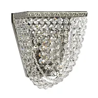 Бра хрустальный Nobile E 2.10.501 N Arti Lampadari без плафона прозрачный 1 лампа, основание никель в стиле классический 