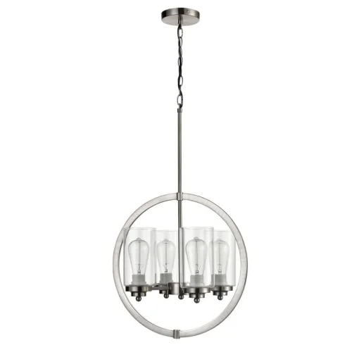 Светильник подвесной Chiedo 441 VL4073P04 Vele Luce прозрачный серебряный на 4 лампы, основание серебряное в стиле классический фото 2
