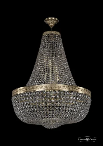 Люстра потолочная хрустальная 19281/H2/60IV G Bohemia Ivele Crystal прозрачная на 15 ламп, основание золотое в стиле классический sp