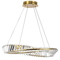 Светильник подвесной LED Vidare 699063 Lightstar прозрачный на 1 лампу, основание золотое в стиле современный кольца
