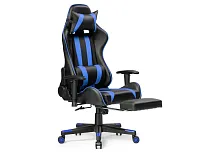 Компьютерное кресло Corvet black / blue 15465 Woodville, синий чёрный/искусственная кожа, ножки/пластик/чёрный, размеры - *1350***540*