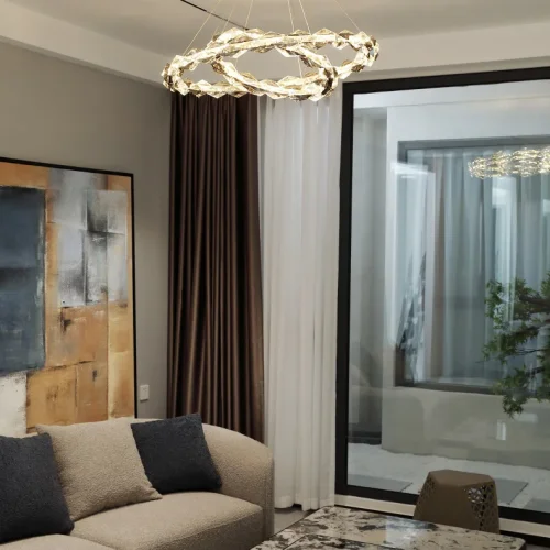 Люстра подвесная JENNIFER D40+60 219976-23 ImperiumLoft прозрачная на 2 лампы, основание хром в стиле современный минимализм фото 11 Люстра подвесная JENNIFER D40+60 219976-23 ImperiumLoft прозрачная на 2 лампы, основание хром в стиле современный минимализм фото 11