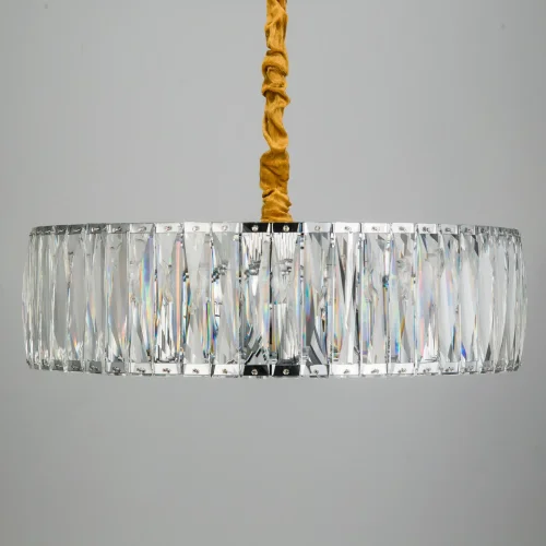 Люстра подвесная хрустальная Aria EL321P08 Citilux прозрачная на 8 ламп, основание хром в стиле классический  фото 5