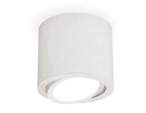 Светильник накладной XS7401001 Ambrella light белый 1 лампа, основание белое в стиле хай-тек современный круглый