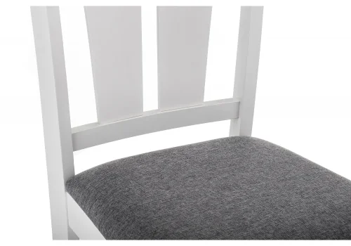 Деревянный стул Bert серый 11423 Woodville, серый/ткань, ножки/дерево/белый, размеры - ****420*460 фото 8