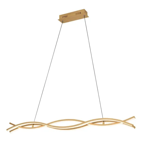 Светильник подвесной LED Lasana 901106 Eglo бежевый коричневый на 1 лампу, основание коричневое бежевое в стиле современный хай-тек линейный фото 5