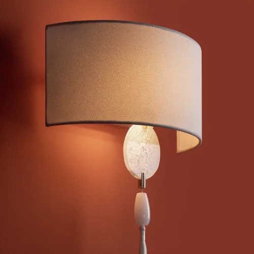 Бра Agate FR2052WL-02N Freya серый на 2 лампы, основание никель в стиле классический прованс фото 5