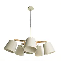 Люстра подвесная  PINOCCIO  A5700LM-5WH Arte Lamp белая на 5 ламп, основание белое в стиле современный 