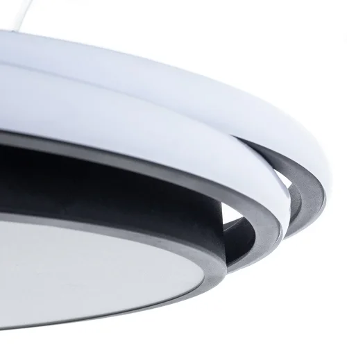 Светильник потолочный LED с пультом Sonny A2688PL-1BK Arte Lamp чёрный белый 1 лампа, основание белое чёрное в стиле минимализм модерн хай-тек с пультом кольца фото 4