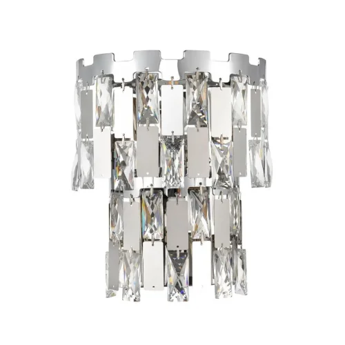 Бра Caroline VL3103W02 Vele Luce прозрачный хром на 2 лампы, основание хром в стиле арт-деко фото 2
