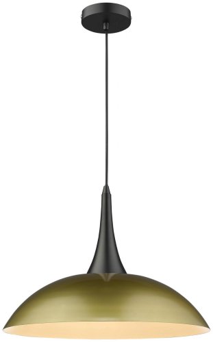 Светильник подвесной Pina WE271.01.406 Wertmark матовый золото 1 лампа, основание чёрное в стиле лофт модерн 