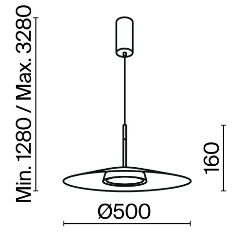 Светильник подвесной LED El MOD041PL-L15W3K1 Maytoni белый на 1 лампу, основание чёрное в стиле минимализм современный фото 10