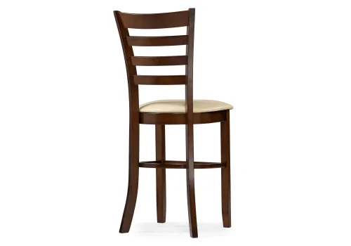 Барный стул Pola dirty oak / cream 15526 Woodville, кремовый/, ножки/массив гевеи/коричневый, размеры - ****430*460 фото 5