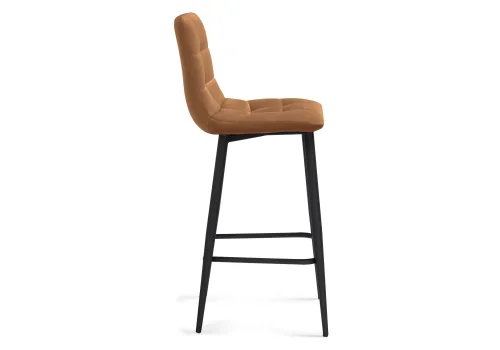 Полубарный стул Чилли К кирпичный / черный 571409 Woodville, кирпичный/велюр, ножки/металл/чёрный, размеры - ****430*420 фото 3