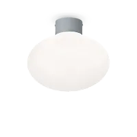 Потолочный светильник CLIO MPL1 GRIGIO Ideal Lux уличный IP44 серый 1 лампа, плафон белый в стиле современный E27