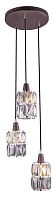 Светильник подвесной Wolli 15761-3 Globo серый 3 лампы, основание коричневое в стиле современный 
