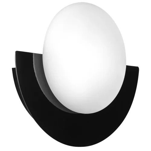 Бра LED Erica 609637 Lightstar белый на 1 лампу, основание чёрное в стиле мемфис современный шар