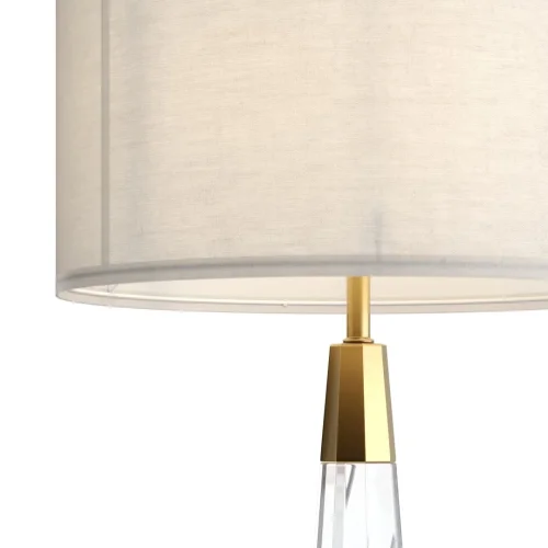 Настольная лампа Bianco Z030TL-01BS2 Maytoni белая 1 лампа, основание прозрачное латунь стекло металл в стиле современный  фото 4