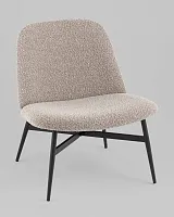 Кресло лаунж Ease, коричневый УТ000038983 Stool Group, коричневый/букле, ножки//чёрный, размеры - ****660*725мм