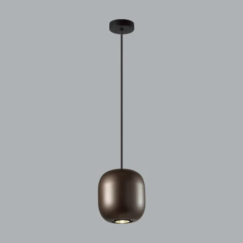 Светильник подвесной Cocoon 5060/1DA Odeon Light коричневый 1 лампа, основание чёрное в стиле современный шар фото 4